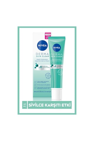 Nivea Derma Skin Clear Night Exfoliator Gece Kremi 40 ML
