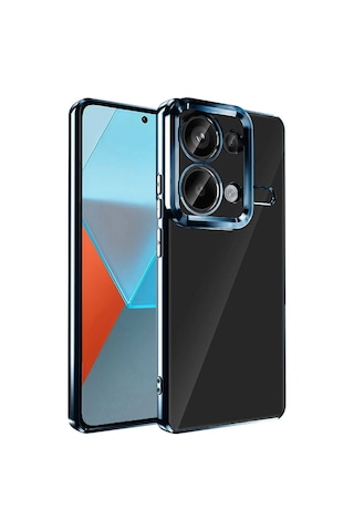 Ekılıf - Xiaomi Redmi Note 13 Pro 4g Uyumlu Kılıf Kamera Korumalı Logo Gösteren Omega Kapak - Lila