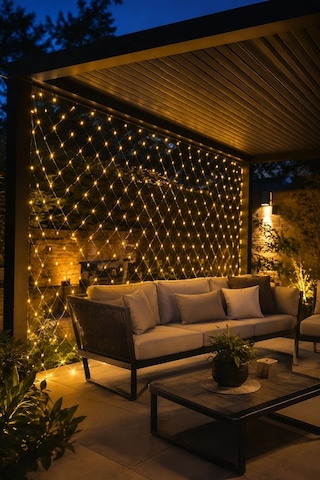 Ağ Şeklinde Led File Işık Dekoratif Ortam Aydınlatma Bahçe Balkon Süsü Çok Renkli 47512344