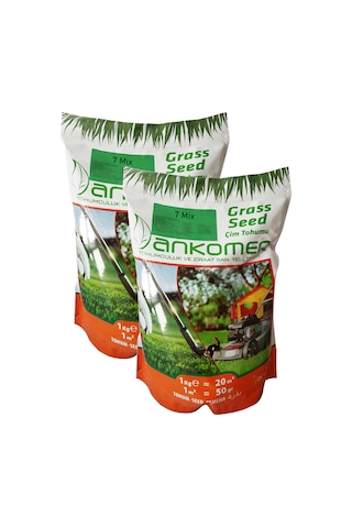 Çim Tohumu İthal 7 Karışım 2 Adet Ankomer 1'lik Ambalajlarda