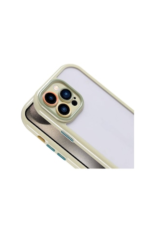 Apple Uyumlu iPhone 15 Pro Max Kılıf Kamera Korumalı Renkli Kenar Ve Çerçeve Tasarımlı Kapak