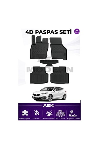 Seat Leon 4 E-tsi Oto Şanzuman 4d Paspas Seti 2020 Sonrası A++ Kalite 5 Parça