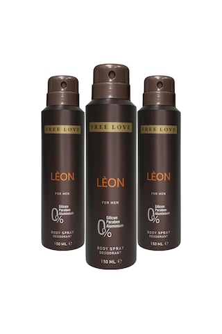 Free Love Leon Erkek Deodorant 3 x 150 ML