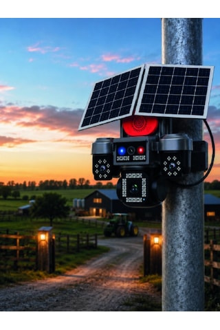 Shnstore Led Projektörlü Sirenli Güneş Enerjili Akıllı Güvenlik Kamerası Shntknd0720