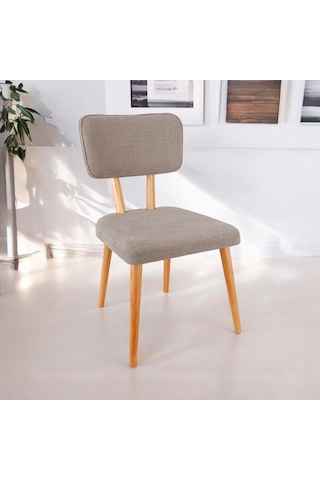 Polly Ahşap Sandalye Bej 2 Adet