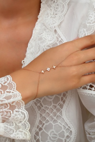 925 Ayar Gümüş Rose Monafleur Çiçek Şahmeran - 45103801 Rose Gold