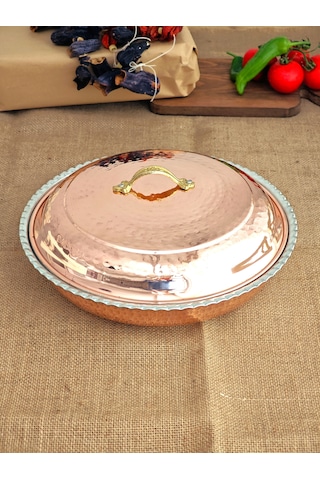 Bakır Karnıyarık Tencere 30 Cm