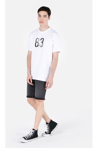 Colin's Colins Normal Kesim Bisiklet Yaka Baskılı Beyaz Erkek Kısa Kol Tişört Cl1070984 Cl1070984 Q1.v1 Wht Beyaz
