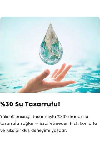 Gri Özel Duş Seti Patlamaz Hortum Kireç Önleyici Başlık 2 Katlı Gri