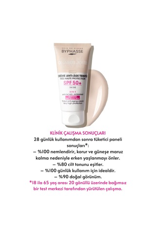 Byphasse Anti-Aging 3'ü 1 Arada Renkli Güneş Kremi Light SPF50+ 50 ML