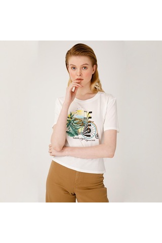 Biggdesign Nature Boğazda Bisiklet Kadın T-shirt 001