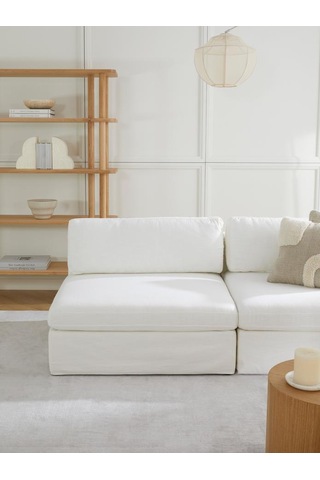 Mode Siesta Pro Kuş Tüyü Orta Modül 01 Kırık Beyaz Keten Kumaş