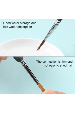 Willowhaven 10 Adet 3 Weizhuang Kanca Çizgi Kalem Seti, Koyu Mavi, Boyama, İnce Kontur Fırça, Ahşap Metal Kutu