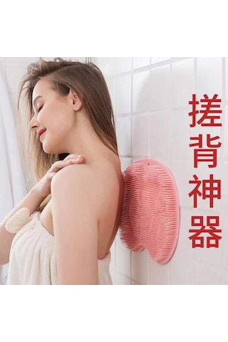 Lemestar Banyo Taşlak Temizleyici - Vücut Ve Ayaklarını搓搓leyen, Geri Masajı Sağlayan, Süngerli Anti Kayma Mat - Pembe, 160g Siyah