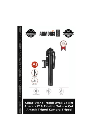 Cihaz Standı Mobil Ayak Çekim Aparatı C16 Telefon Tutucu Çok Amaçlı Tripod Kamera Tripod