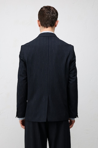 Antioch Relaxed Fit Çizgili Erkek Takım Elbise Lacivert