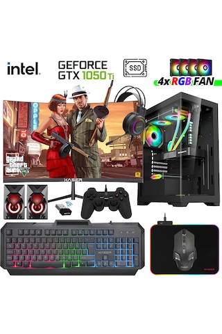 Xaser XSR984 i7 4770 16 GB 512 GB SSD 4 GB GTX1050 Ti 23.8" Free Dos Masaüstü Oyuncu Bilgisayarı
