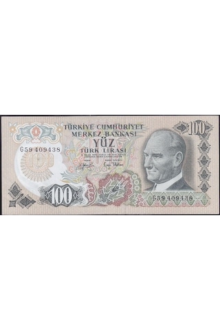 6.Emisyon 2.Tertip 100 Lira G59 409438 Çilalti