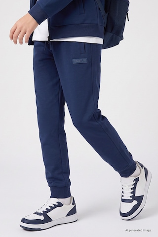 TOMMYLIFE Parlament Standart Fit Basic Dik Yaka Jogger Erkek Çocuk Eşofman Takım - 11327 Parlement Mavisi