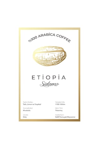 Tawny Coffee Etiopia Sidamo Filtre Kahve French Press İçin Öğütülmüş 250 G
