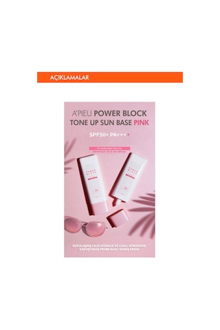 Missha A'PIEU Power Block SPF50+/PA++++ Ton Eşitleyici Aydınlatıcı Güneş Kremi
