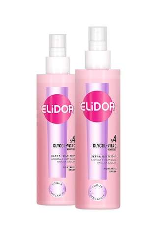Elidor Saç Kurtarıcı Sprey Ultra Işıltı Yoğun Parlaklık 200 Ml X2