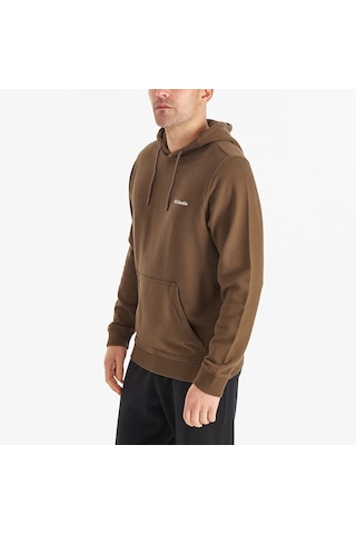 Columbia Basic Sm Logo Erkek Kahverengi Kapüşonlu Sweatshirt