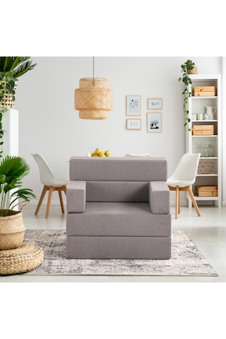 Homedius Melisa Tek Kişilik Katlanır Yatak Katlanır Koltuk Gri