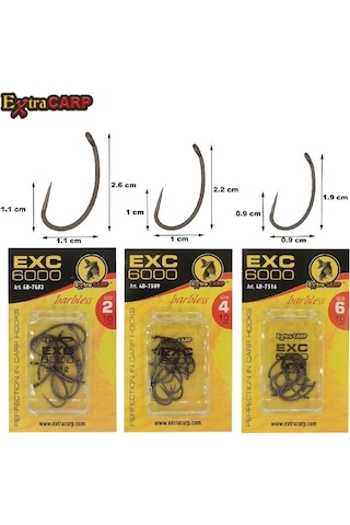 Sazan İğnesi Extracarp Hooks Exc 6000 6 No 10 Lu Paket - Standart
