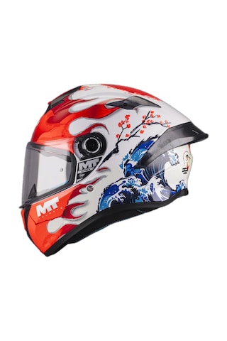 Mt Helmets Targo S Yamanaka 2025 A5 Kapalı Motosiklet Kaskı Kırmızı