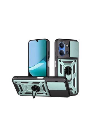 Xiaomi Redmi 15c 4g Pars Lens Yüzüklü Silikon - Yeşil