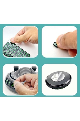 Zhltools Yapışkanlı Numaratörlü Araç Telefon Tutucu Siyah