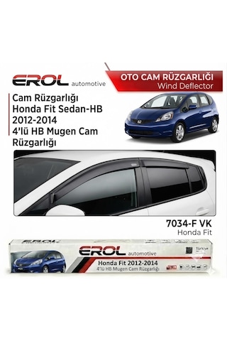 Honda Fit 2012-2014 4'lü Hb Mugen Cam Rüzgarlığı
