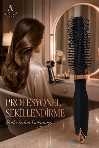 Profesyonel Saç Şekillendirme Fırçası Fön Ve Hacim Vermeye Yardımcı Ergonomik Saç Tarağı