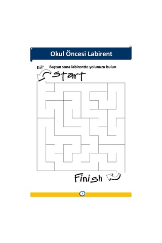 Okul Öncesi Labirent Kitabı (2-6 Yaş)