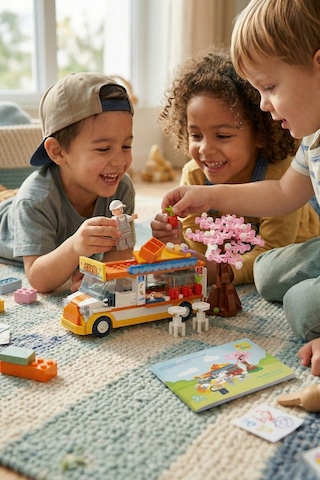 Ogi Mogi Toys Eğitici Bloklar Mobil Restoran 310 Parça, Yapı Seti