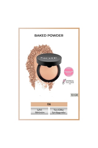 Note Cosmetique Baked Powder Işıltılı Bitişli Fırınlanmış Toz Pudra - 06 Gold Bronze