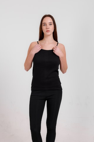 Clara Butik 3'lü Basic Ip Askılı Atlet Siyah-beyaz-ten