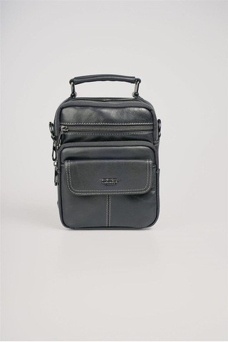 Ççs 31600 Hakiki Deri Askılı Çanta Siyah