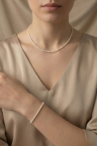 Yassı Doğal İnci Kolye Bileklik Set Rose Gold