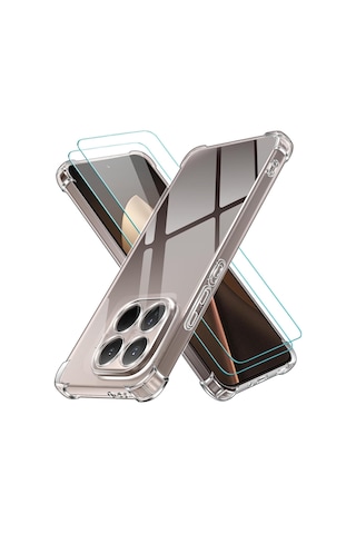 Psr Aksesuar Xiaomi Uyumlu Anti-shock Sert Çerçeveli Koruyucu Kılıf + Temperli Cam Ekran Koruyucu Seti Xiaomi 15t Pro 5g