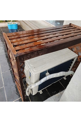Dış Mekan Klima Ve Gizlilik Gölgeliği İçin Ahşap Kapak, Çıta Çiçek Rafı, Bağımsız Bitki Tutucu, Dayanıklı Çit Gölgeliği 120 X 57 X 100 Cm Çok Renkli