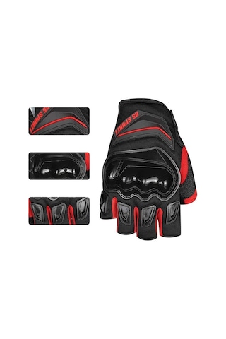 Yazlık Kısa Motosiklet Eldiveni Birinci Kalite Korumalı