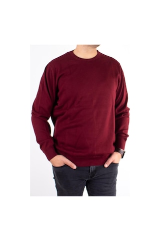 Twister 3621 Bordo Bisiklet Yaka Büyük Beden Erkek Kazak