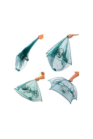 Şemsiye Balık Tuzağı 8 Göz Yengeç Kuş Balık Yakalama Tuzağı