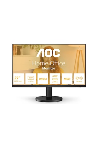 Aoc 27" U27b3cf 4ms 60hz Usb Uhd Ips Type-c 4k Adaptive-sync Monitör