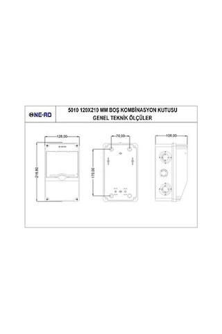 Ne-Ad 156 x 238 MM Boş Kombinasyon Kutusu