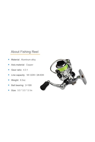 Dancemonkey Katlanabilir Teleskopik Olta Kamışı Makina Seti - Kompakt Mini Spin Olta Takımı