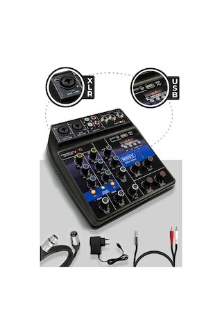 Midex Mx-2020 Solo Mix Condenser Mikrofon ve Kayıt Mixer Seti