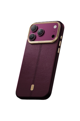 Apple iPhone 18 Pro Max Uyumlu Kılıf M-safe Şarj Özellikli Raptic Urban Nav Serisi Kapak Mürdüm